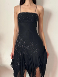 Exquisite Beaded A Line Spaghetti Strap Chiffon Short Homecoming Dress Party Dress HZ1023