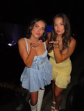 Sky Blue A Line Straps Satin Short Homecoming Dress Evening Dress HZ1023