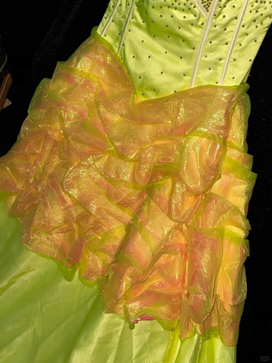 Shiny A Line Sweetheart Neck Rhinestone Satin Chiffon Long Party Dress Evening Dress HZ1023