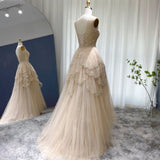 Beaded Floral Petal Tiered Fairy Dress Prom Dress HZ1023