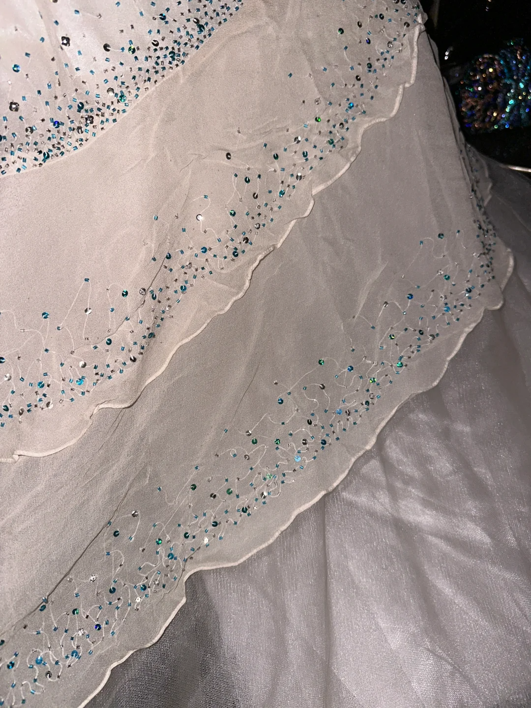 Vintage Mermaid Sweetheart Neck Beaded Layered Chiffon Tulle Long Prom Dress Evening Dress HZ1023