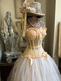 Lolita Ball Gown Strapless Lace Tulle Short Homecoming Dress with Bow HZ1023
