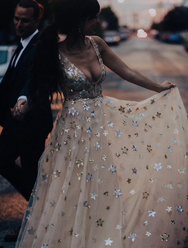 Charming V-neck Floral Long Prom Dress, Evening Dress HZ1023