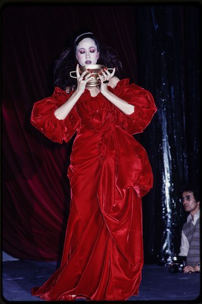 Vintage A Line Puff Sleeve Burgundy Velvet Long Party Dress Evening Dress HZ1023