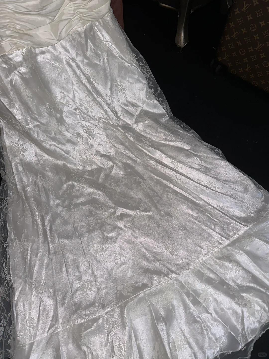 White A Line Sweetheart Neck Beaded Pleated Satin Lace Prom Dress Evening Dress HZ1023