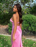 Backless Sapaghetti Straps Long Evening Gown Prom Dress HZ1023