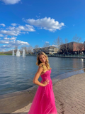 Beautiful Sweetheart A-Line Appliques Slit Long Party Prom Dress Evening Dress HZ1023