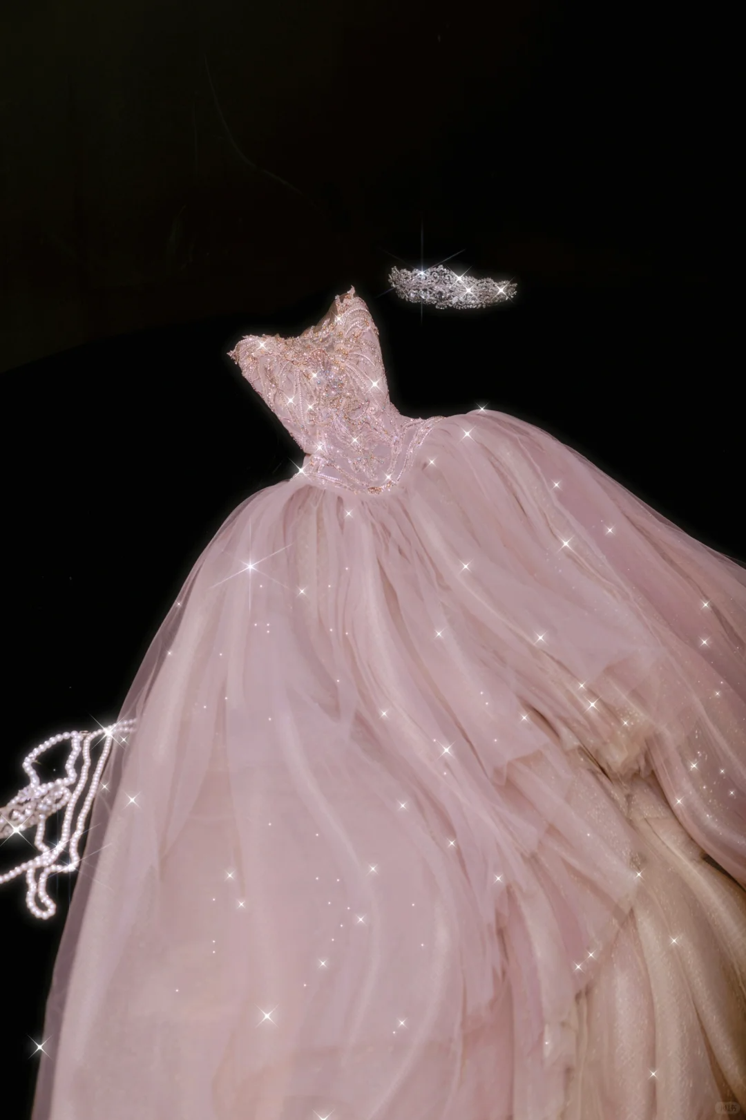 Pink A Line Sweetheart Neck Appliques Tulle Prom Dress Party Dress HZ1023