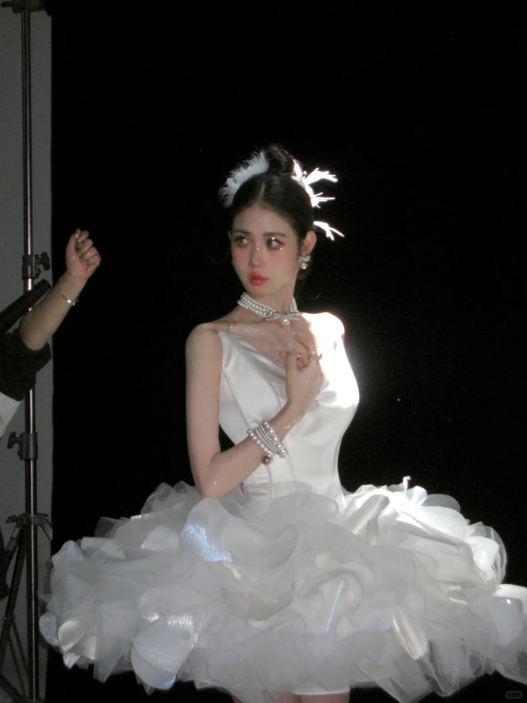 Cute A Line Strapless White Satin Tulle Short Party Dress Birthday Dress HZ1023