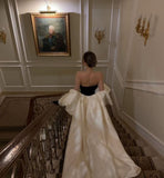 Classic A Line Strapless Black Satin Short Prom Dress Homecoming Dress HZ1023