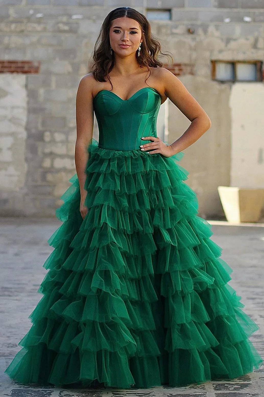 Black A Line Sweetheart Neck Layered Satin Tulle Long Wedding Guest Dress Evening Dress with Slit HZ1023