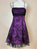 A Line Spaghetti Strap Black Applique Tulle Pink Satin Homecoming Dress Cocktail Dress HZ1023