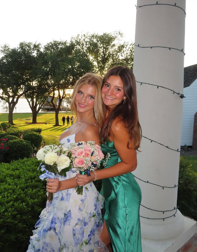 Classic Blue Floral Prom Dresses Long Evening Gown HZ1023