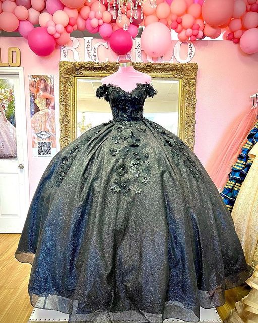 Light Sky Blue Quinceanera Dresses Ball Gown Off Shoulder 3D Rose Flowers Puffy Sweet 16 Dress Celebrity Party Gowns Graduation HZ1023