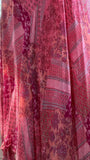 Pink Print Floral Mermaid Spaghetti Straps Chiffon Prom Dress Evening Dress HZ1023