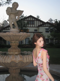 Romantic A Line Spaghetti Strap Print Floral Chiffon Prom Dress Outfits HZ1023