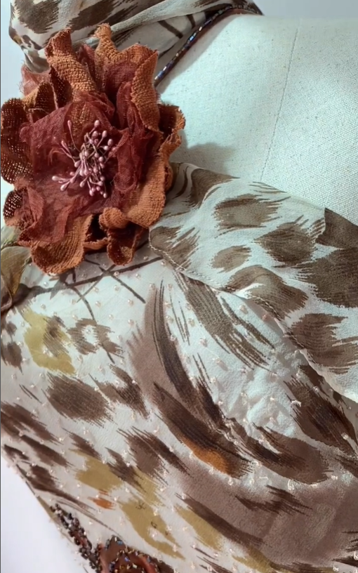 Vintage Sheath Halter Chiffon Prom Dress Evening Dress HZ1023