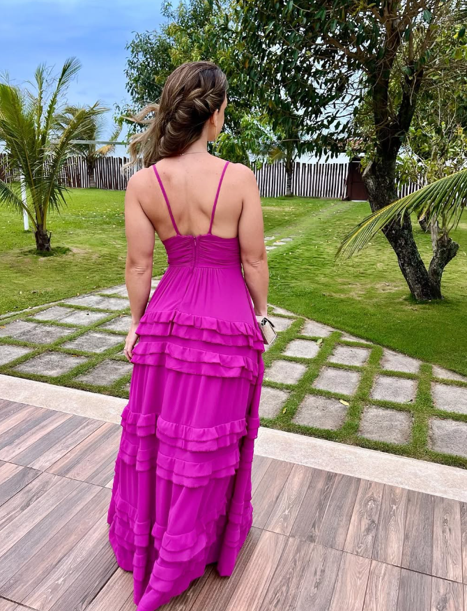 New Purple V-Neck Prom Dress, Graduation Party Dresses HZ1023