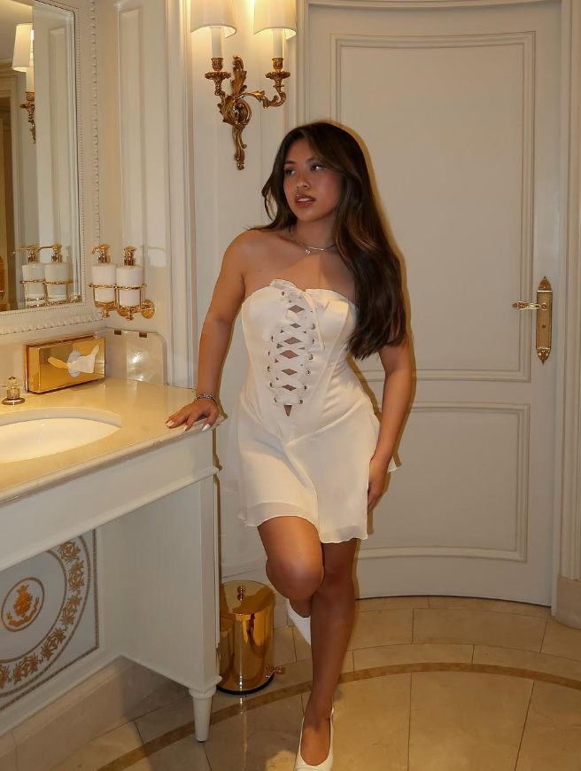 Cute A Line Strapless White Chiffon Short Homecoming Dress Birthday Dress HZ1023