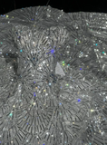 Silver Sequin Petal Shiny Ball Gown Strapless Tulle Long Sweep Prom Dress Evening Dress Party Dress HZ1023