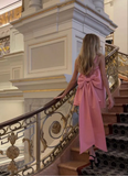 Pink Homecoming Dresses Short Party Gowns Homecoming Dress With Bowknot HZ1023