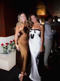 Simple Sheath Spaghetti Strap Flower White Satin Evening Dress Party Dress HZ1023