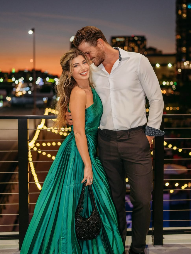 2025 New A Line One Shoulder Green Satin Long Prom Dress Evening Dress HZ1023