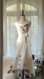 Gentle Mermaid Halter Appliques White Chiffon Short Party Dress Cocktail Dress HZ1023