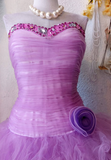 Vintage A Line Sweetheart Rhinestone Tulle Short Homecoming Dress Birthday Dress HZ1023
