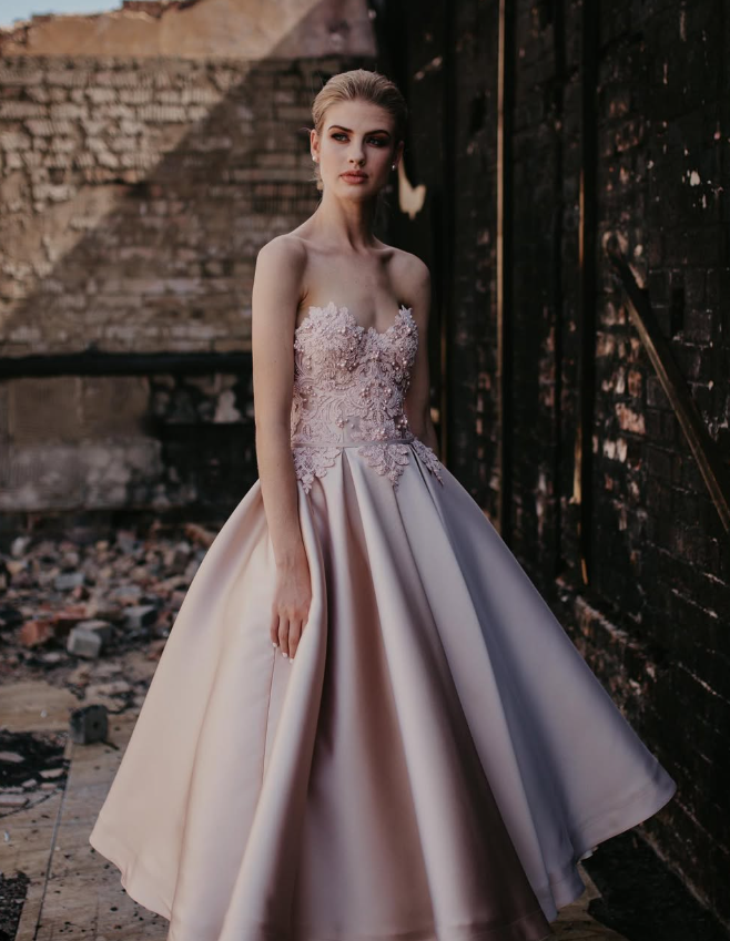 Pink A Line Sweetheart Neck Appliques Pearl Satin Party Dress Homecoming Dress HZ1023