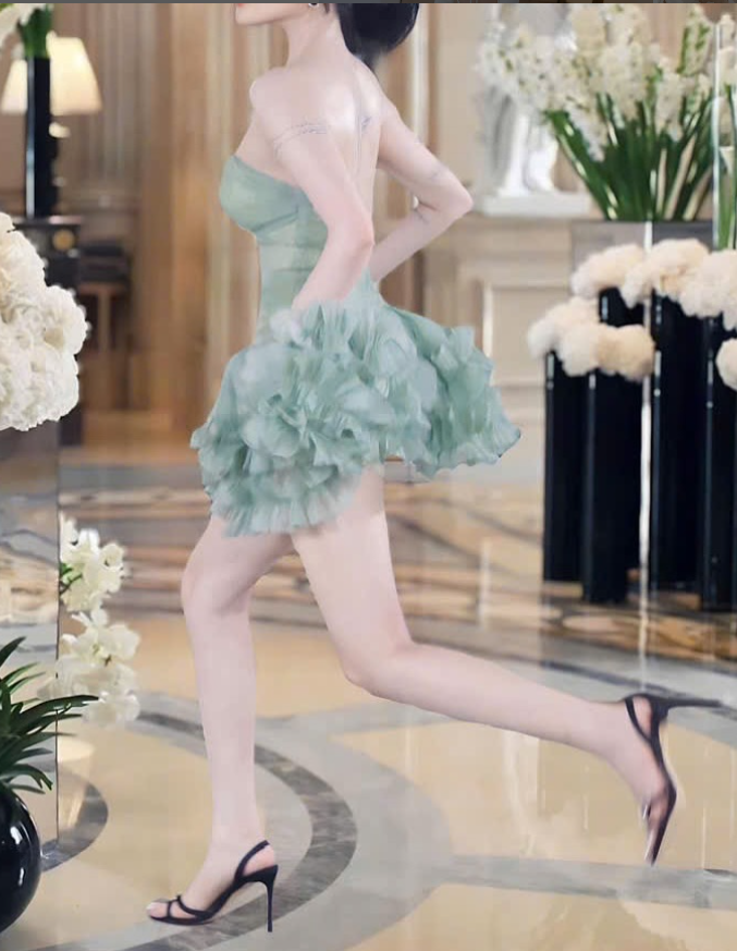 Cute Green A Line Sweetheart Neck Tulle Short Homecoming Dress Outfits HZ1023