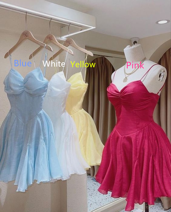 Cute Short Prom Dress Pink A Line Homecoming Dress HZ1023