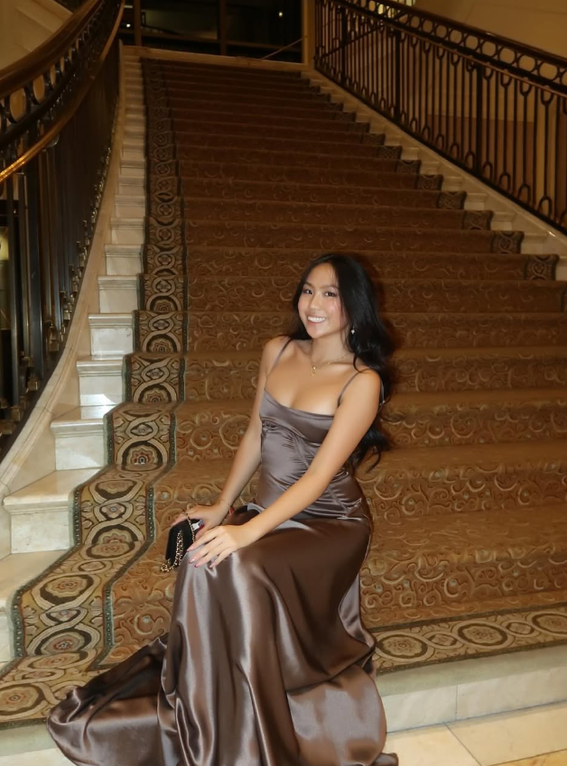Simple Brown Spaghetti Straps A Line Prom Dress Party Dress HZ1023