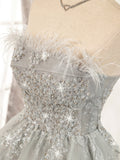 Silver Hoco Dress Short Homecoming Dresses HZ1023