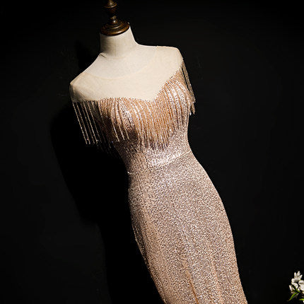 Mermaid Pink Long Prom Dresses HZ1023