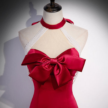 Mermaid Red Long Prom Dresses HZ1023