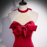 Mermaid Red Long Prom Dresses HZ1023