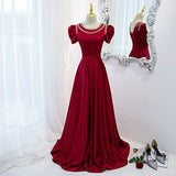 Simple Red Long Prom Dresses HZ1023