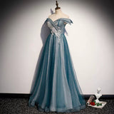 Off The Shoulder Tulle Prom Dresses HZ1023