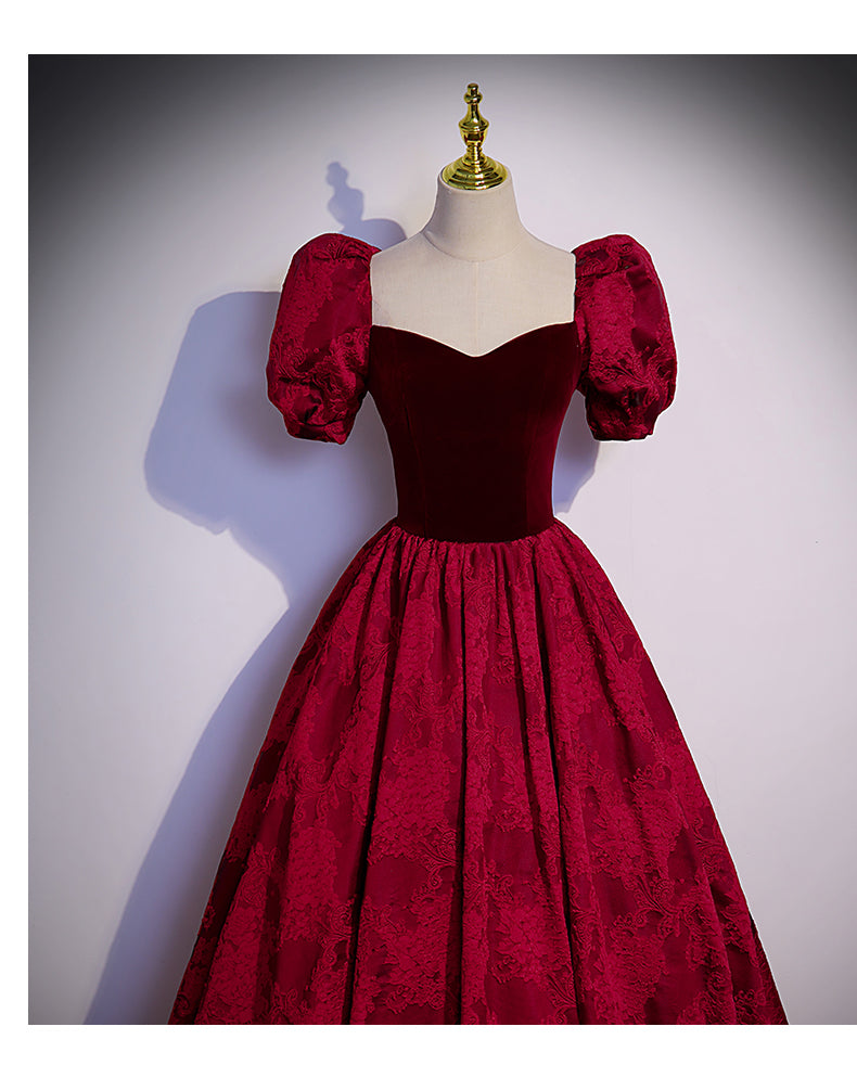 Princess Burgundy Long Prom Dresses HZ1023