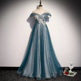 Off The Shoulder Tulle Prom Dresses HZ1023