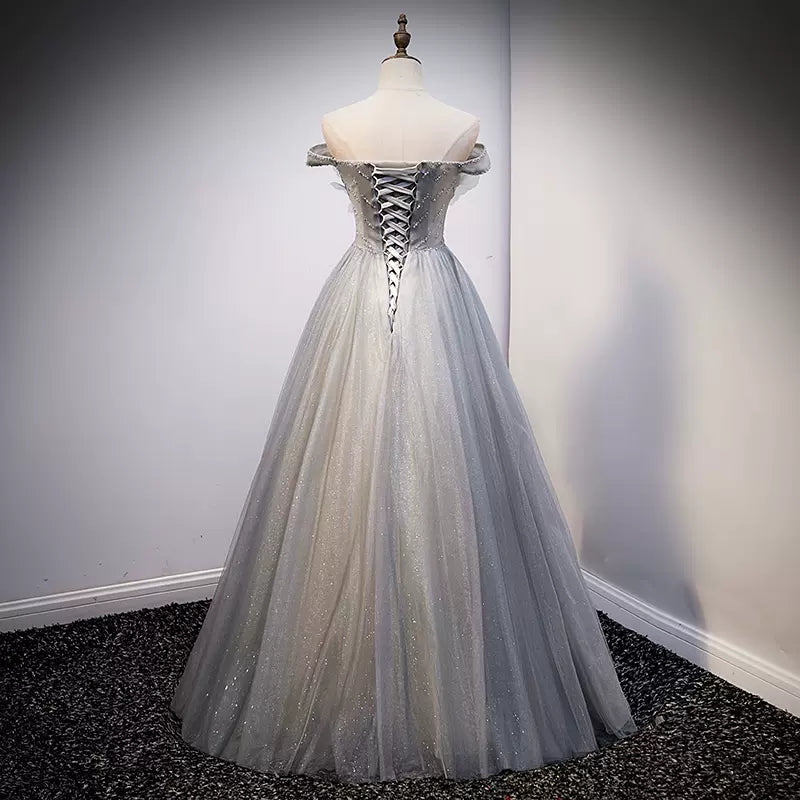 Cute A Line Strapless Prom Dresses Sexy Evening Dress HZ1023