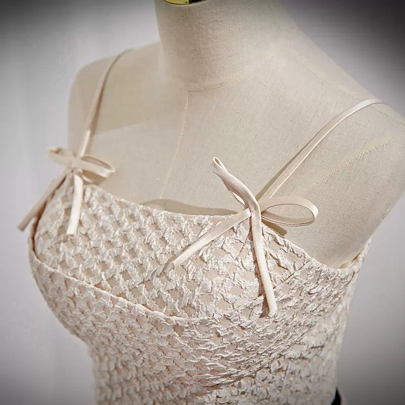 Simple A line Long Lace Prom Dresses HZ1023