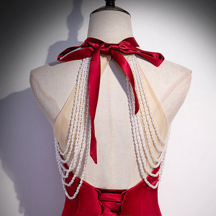 Mermaid Red Long Prom Dresses HZ1023