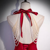 Mermaid Red Long Prom Dresses HZ1023