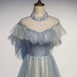 A line Tulle Prom Dresses Sexy Prom Dress HZ1023