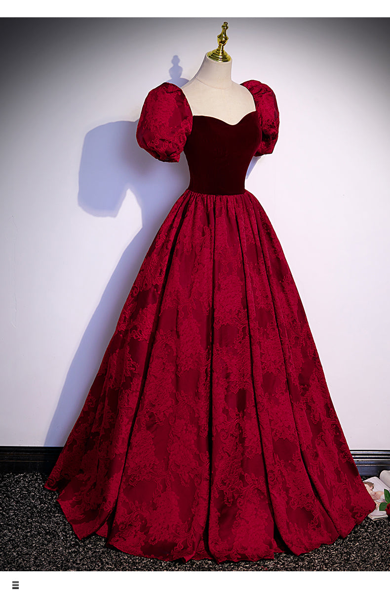 Princess Burgundy Long Prom Dresses HZ1023