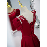 Simple Red Long Prom Dresses HZ1023