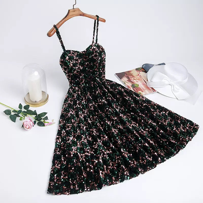 Sequin Hoco Dress Short Homecoming Dresses HZ1023