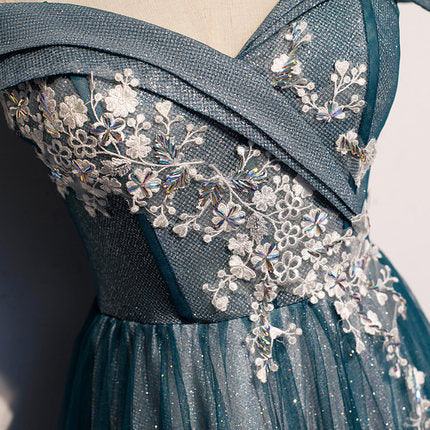 A line Off The Shoulder Prom Dresses HZ1023